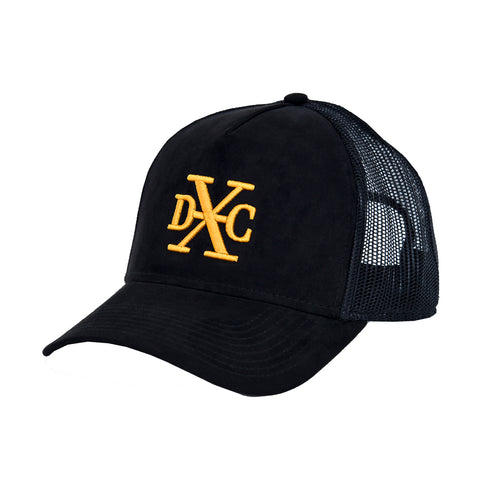 DXC SUEDE TRUCKER BLACK/GOLD - Design By Crime